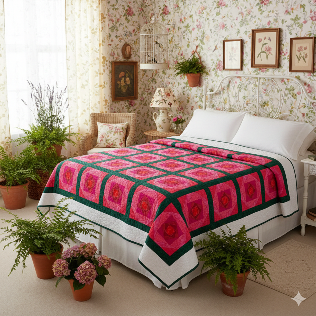 The Rose Quilt Block